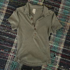 FREE PEOPLE COLLARED SHIRT